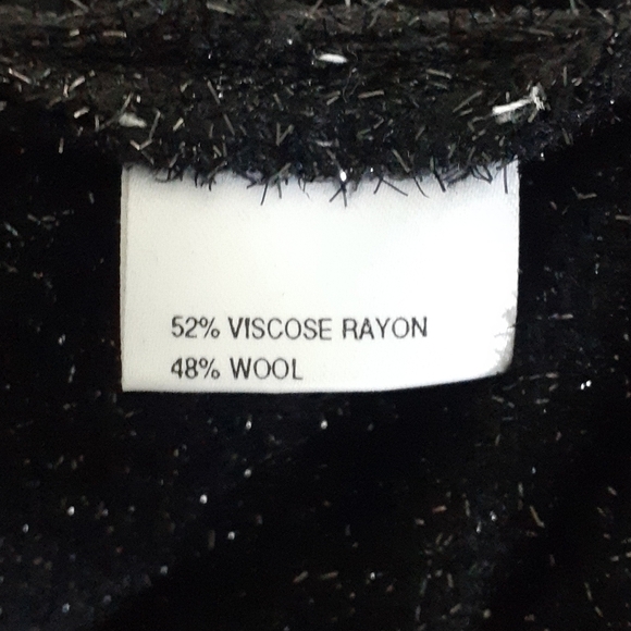 ST. JOHN COLLECTION By Marie Gray Wool Evening Sparkle Black Knit Shell Top S - Picture 11 of 16